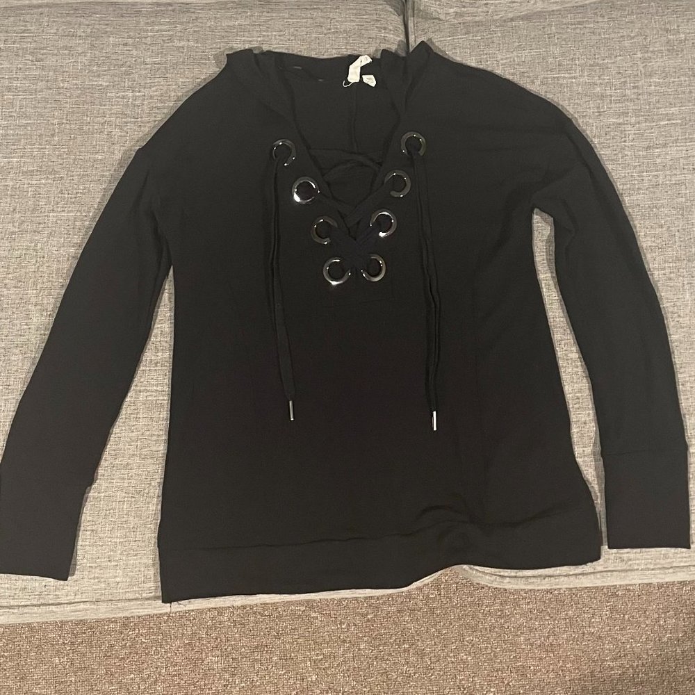 Black Juniors Long Sleeve Shirt